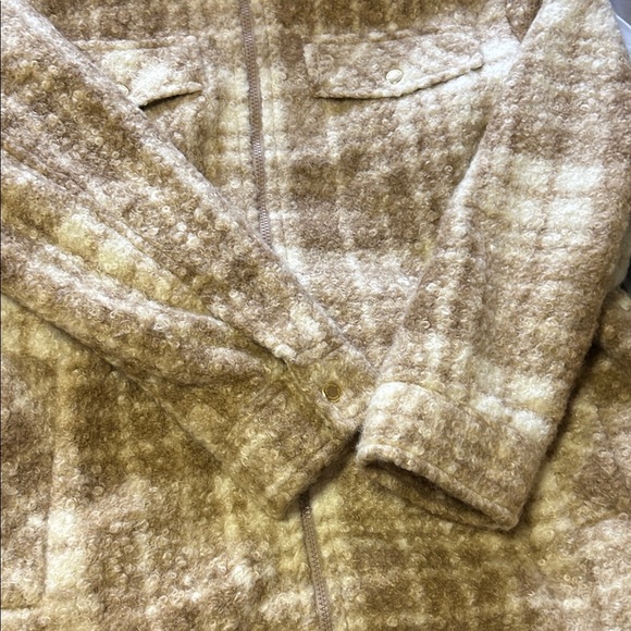 Weatherproof Women's Tan Plaid Teddy Jacket - Picture 5 of 7